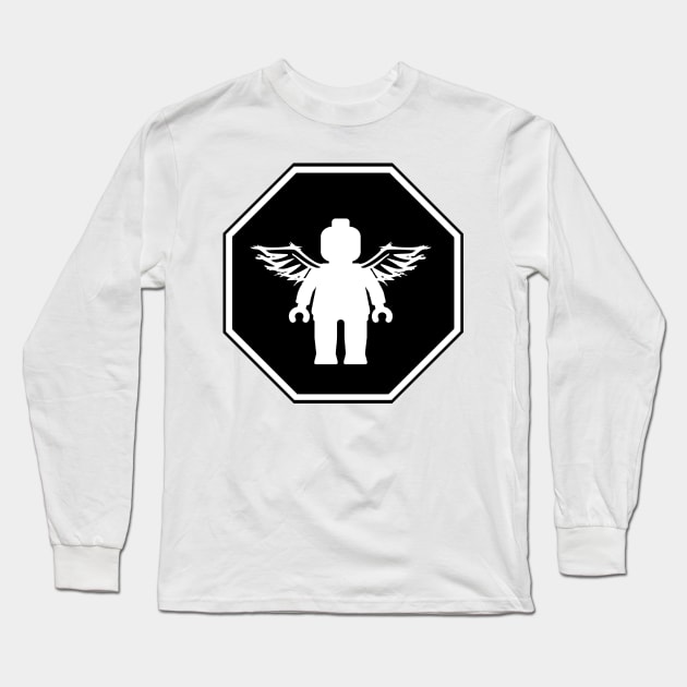 ANGEL MINIFIG ROADSIGN Long Sleeve T-Shirt by ChilleeW